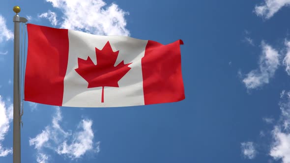 Canada Flag On Flagpole