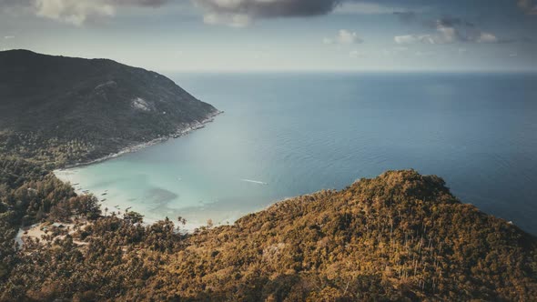 Ko Phangan Forestry Hills Under Cloud Shadows Time Lapse