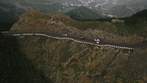 Incredible Mountain Roads on Spanish Volcanic Island of Tenerife