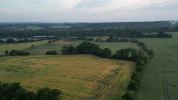 Fling over German landscape time lapse