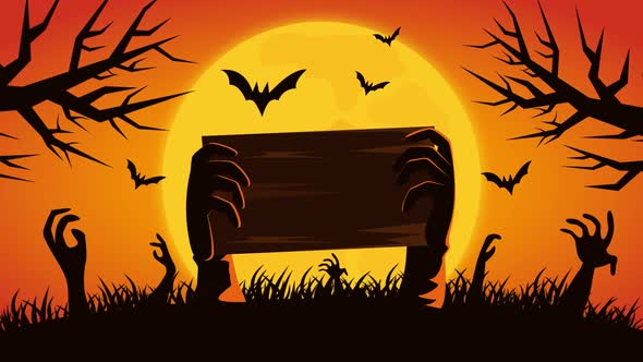 Halloween Logo Background Looped