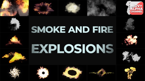 Smoke And Fire Explosions And Transitions | Motion Graphics Pack alt