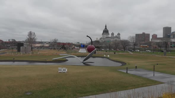 spon and the cherry in minneapolis minnesota sculture garden