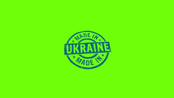 Made in Ukraine stamp and stamping isolated alt