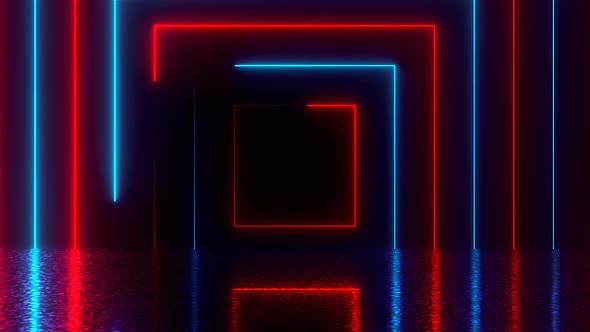 Square Neon Tunnel