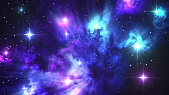 Flying Near A Space Nebula alt