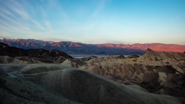 Zabriskie Point Sunrise - Death Valley National Park - Time lapse