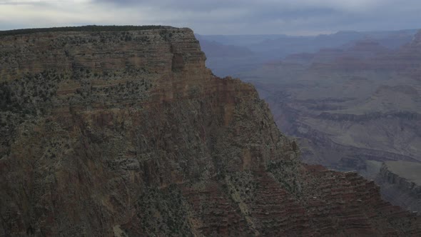 Aerial view of Grand Canyon's cliffs