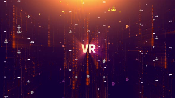 VR Virtual Reality Tecnology Matrix Tower Animation