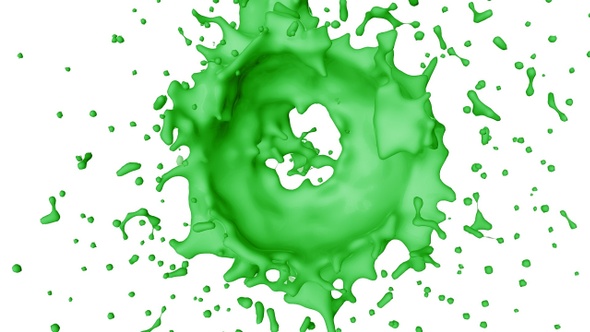 Circle Green Color Splash