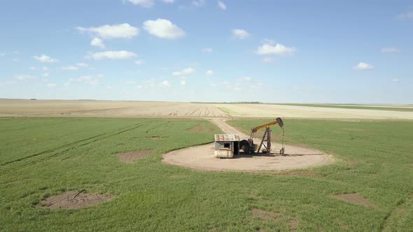 Aerial view of farmlands on Eastern Plains in the Spring.