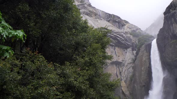 Yosemite Falls during the day. 30p conformed to 24p.