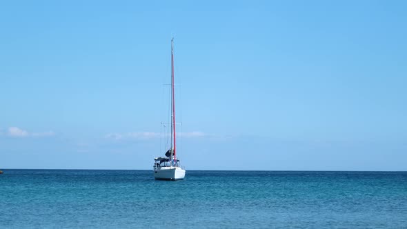 Yacht Waiting in the Bay