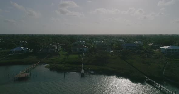 Stuart Florida Waterfront Houses Aerial