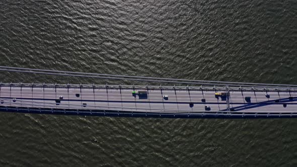 Aerial View of the VerrazanoNarrows Bridge