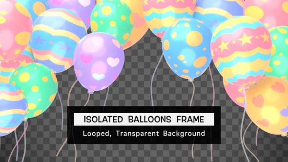 Isolated Balloons Frame