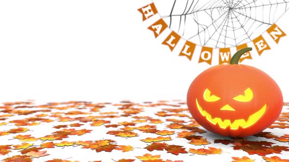 Halloween Animation with Copy Space for Text Title and Advertise Invitation