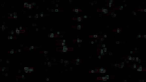 Colorful Digital Square Circuit Modern Animated Background