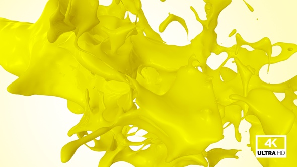 Yellow Paint Jet Stream Splash V4