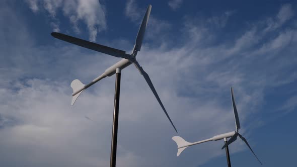 Modern wind turbine generating clean power multi-fuel power station, renewable electric energy