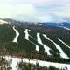Aerial view of the mountains, Ski trail active sport. - VideoHive Item for Sale