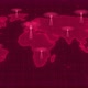 Pink Color Network Tower Wave Signal Animated On World Map - VideoHive Item for Sale