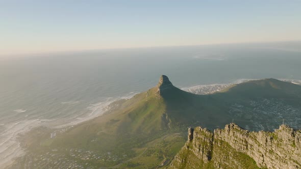 Aerial Panoramic Footage of Mountains Around Town