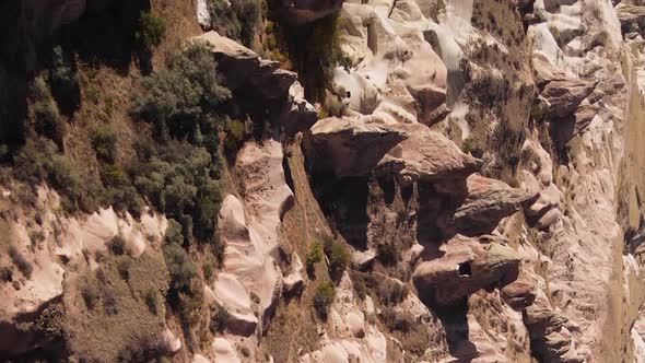 Vertical Video Cappadocia Landscape Aerial View