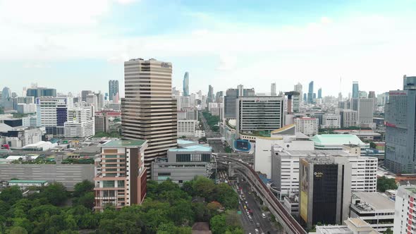 Aerial View of Bangkok Streets in a Daytime.