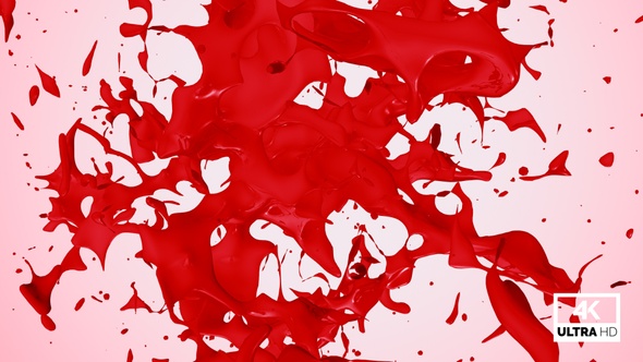 Abstract Red Paint Splash V5