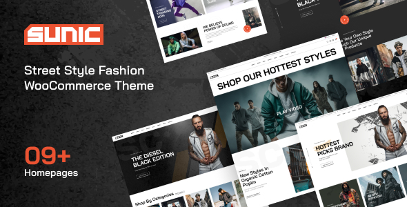 Sunic - Street Style Fashion WooCommerce Theme