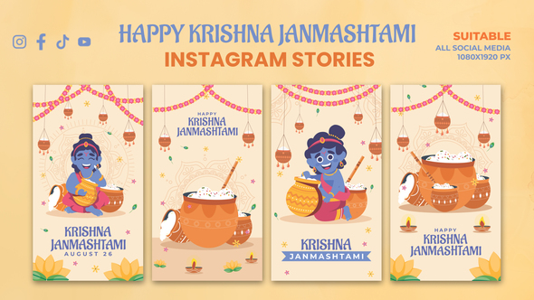 Happy Krishna Janmashtami Instagram Story