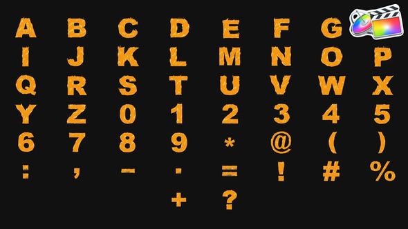 Cartoon Fire Typeface | FCPX alt