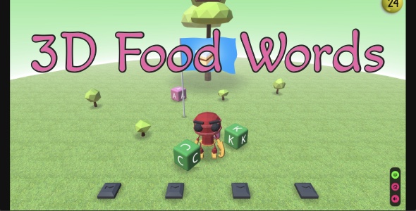 3D Food Word - Cross Platform Puzzle Game