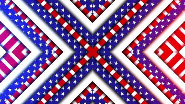 Usa Star Stripes Loop Background 4K