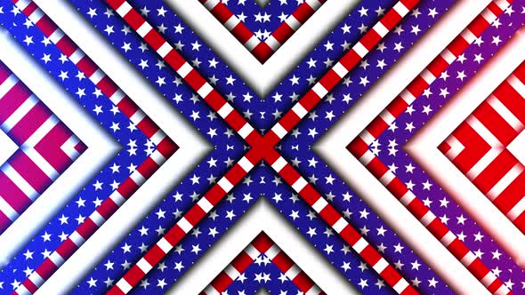 Usa Star Stripes Loop Background 4K alt
