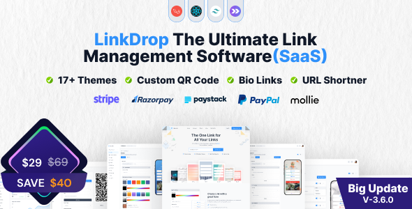 Linkdrop – SaaS Link Management Tool