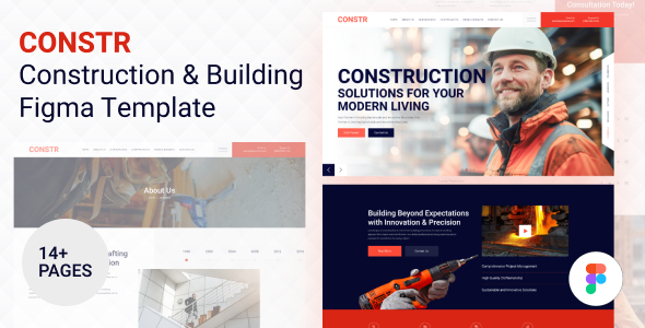 Constr – Construction & Building Figma Template – 0 Sold!