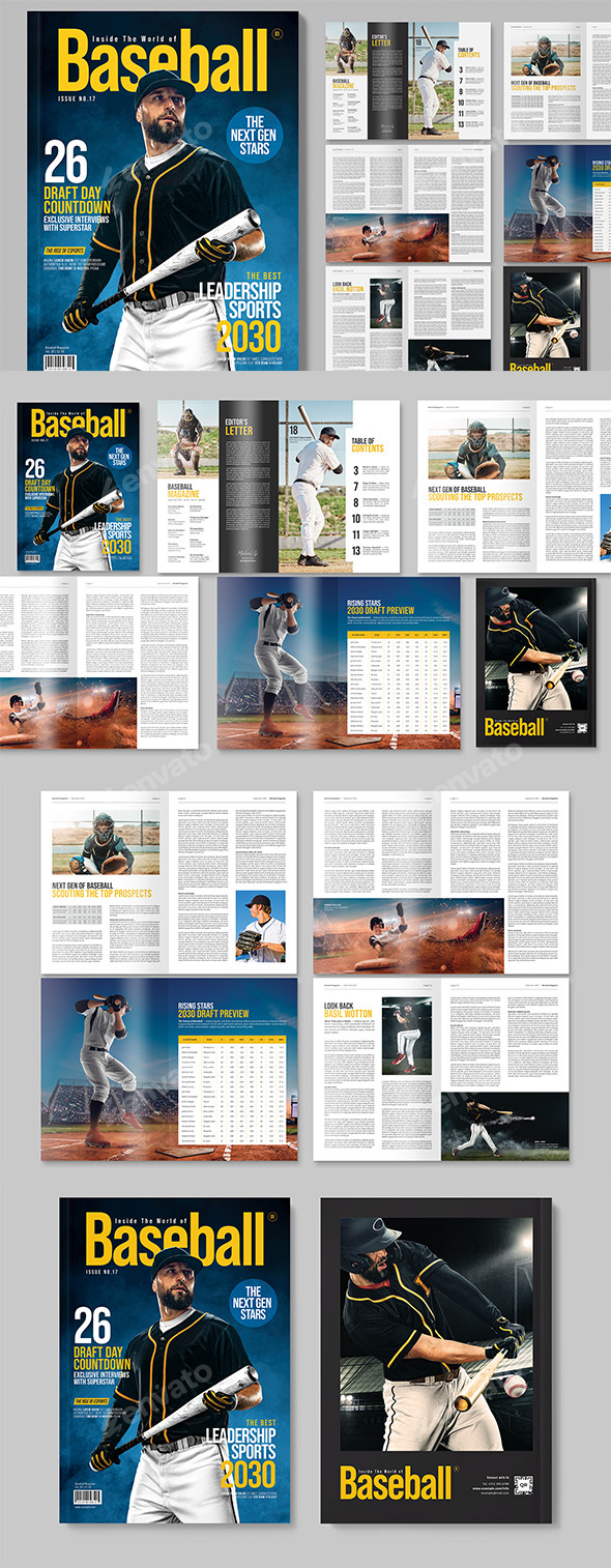 Baseball Magazine Template