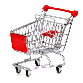 Shopping cart isolated on white