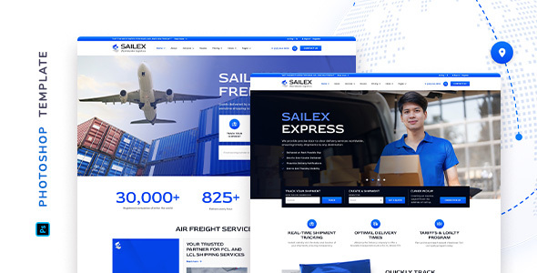 Sailex – Worldwide Logistics Company Template for Adobe Photoshop