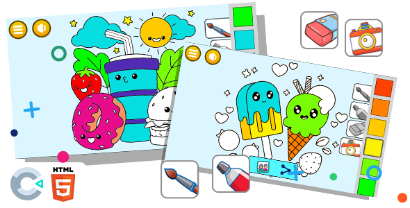 Color Time for Kid - HTML5 Game - Construct 3