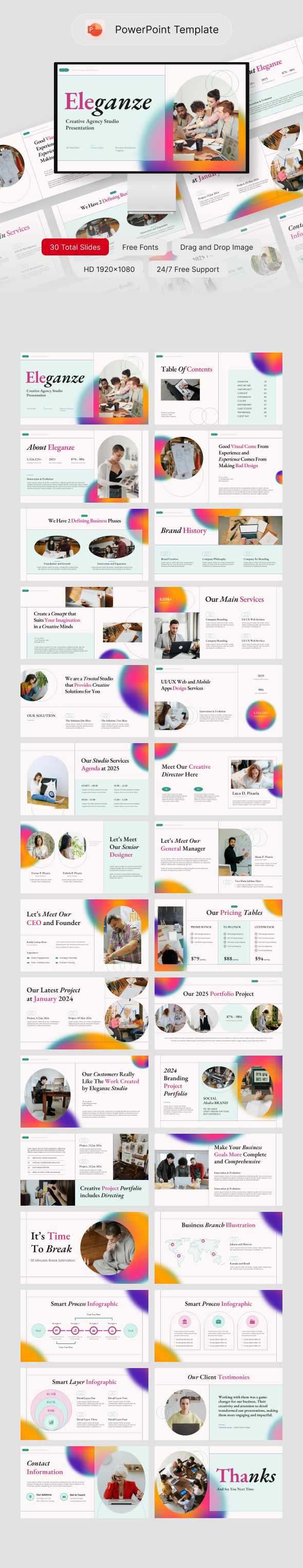 Eleganze - Creative Agency Studio PowerPoint