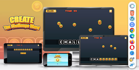 Create The Challenge Word ( Construct | C3P | CAPX | HTML5 ) Mini Game