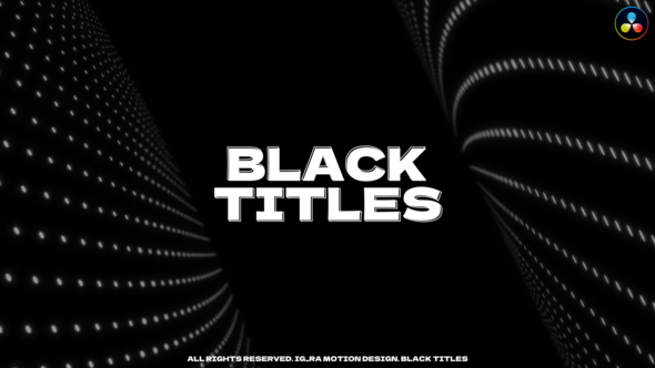 Black Titles | DaVinci Resolve