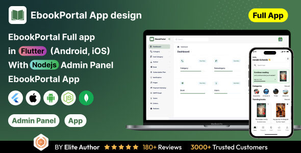 EbookPortal: Ebook Full App in Flutter with NodeJs Backend | ReadHub App