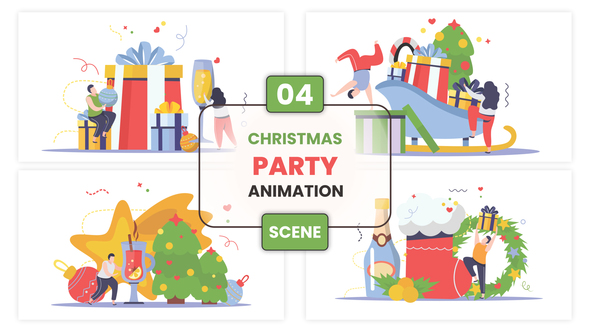 Christmas Party Animation Scene