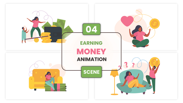 Earning Money Animation Scene