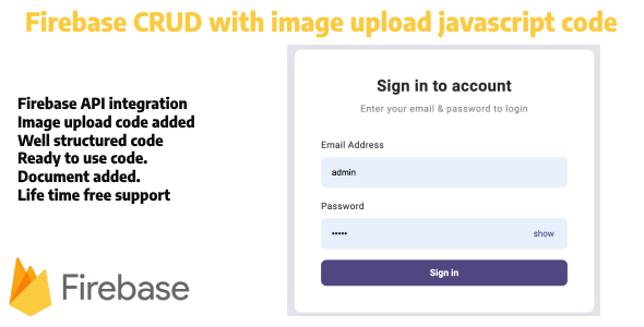 Firebase CRUD and Image Upload Script - HTML/CSS/javascript code