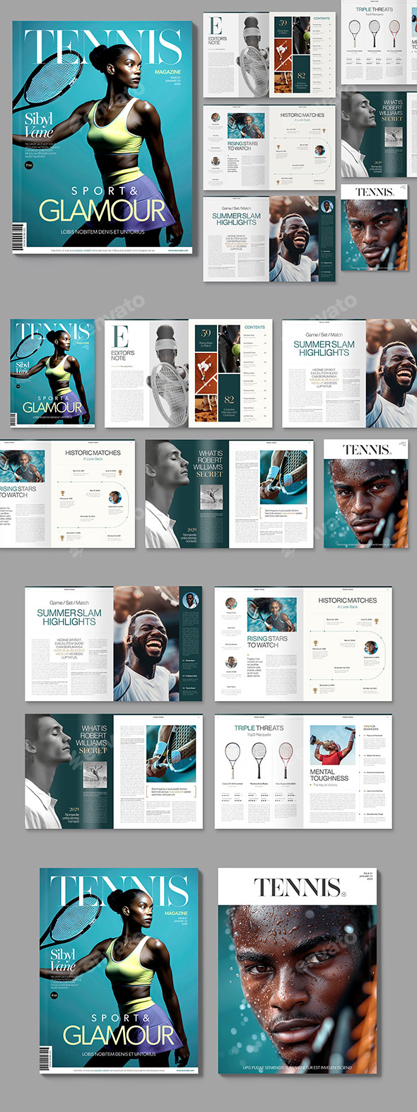 Tennis Magazine Template